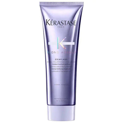 Kérastase Blond Absolu CicaFlash hair treatment tube on white background