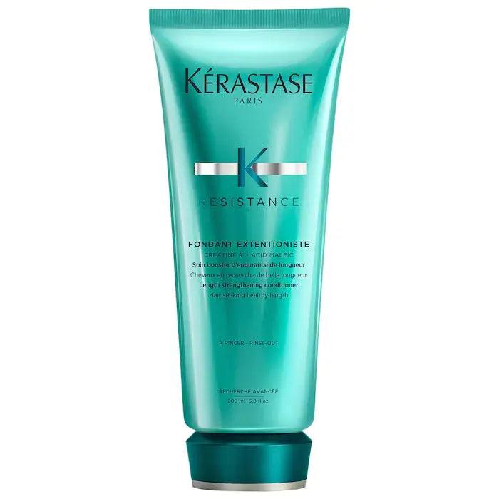 Kérastase Resistance Fondant Extentioniste conditioner tube for hair strengthening and lengthening in teal packaging