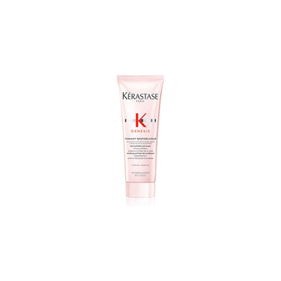 Kerasase Genesis hair treatment cream for hair strengthening and growth in a pink tube with cap.