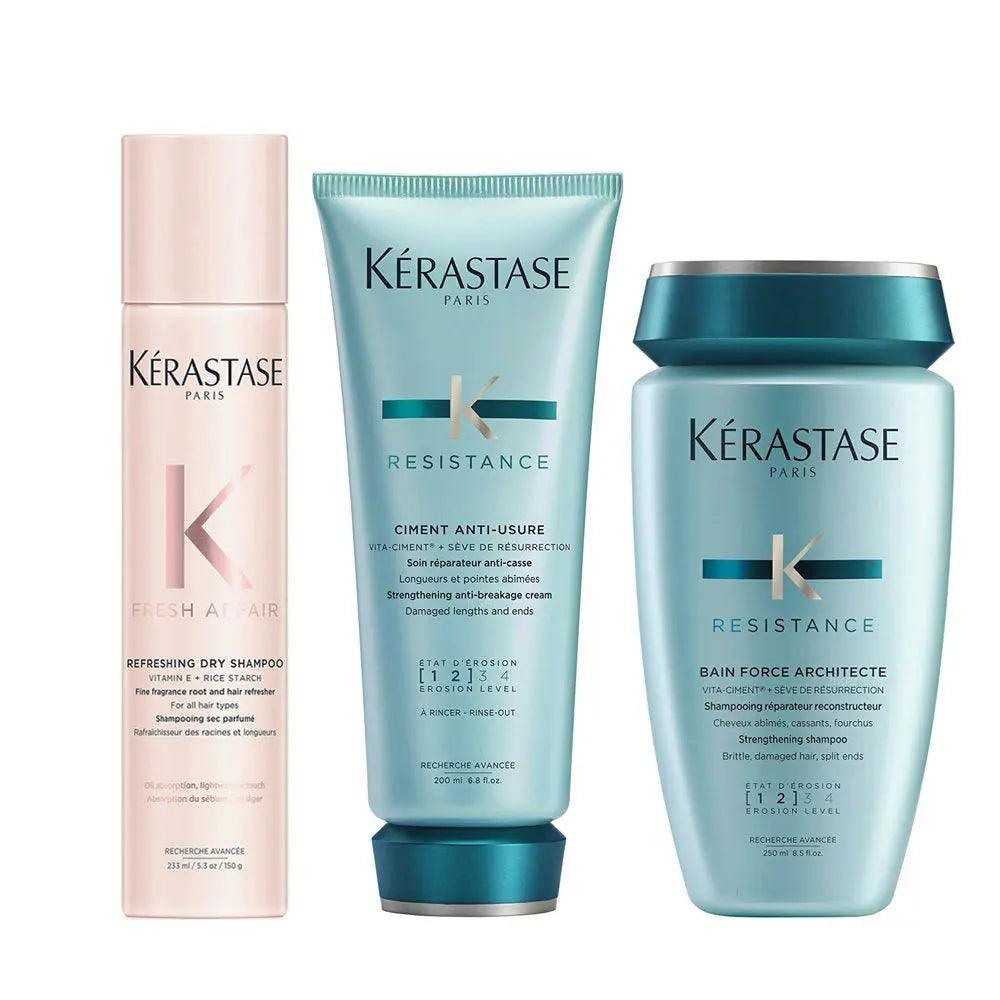 FORCE ARCHITECTE DAMAGED HAIR FRESH AFFAIR DRY SHAMPOO HAIR CARE SET Kerastase Boutique Deauville