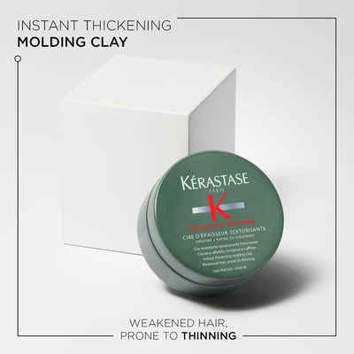 Kérastase Genesis Homme Cire d'Épaisseur Texturisante, a texturizing hair wax for structured styles and strong hold.