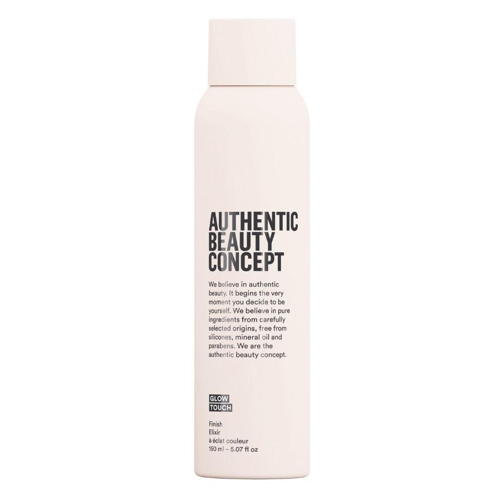Authentic Beauty Concept Glow Touch mist bottle, a vegan, cruelty-free product for soft, radiant hair.