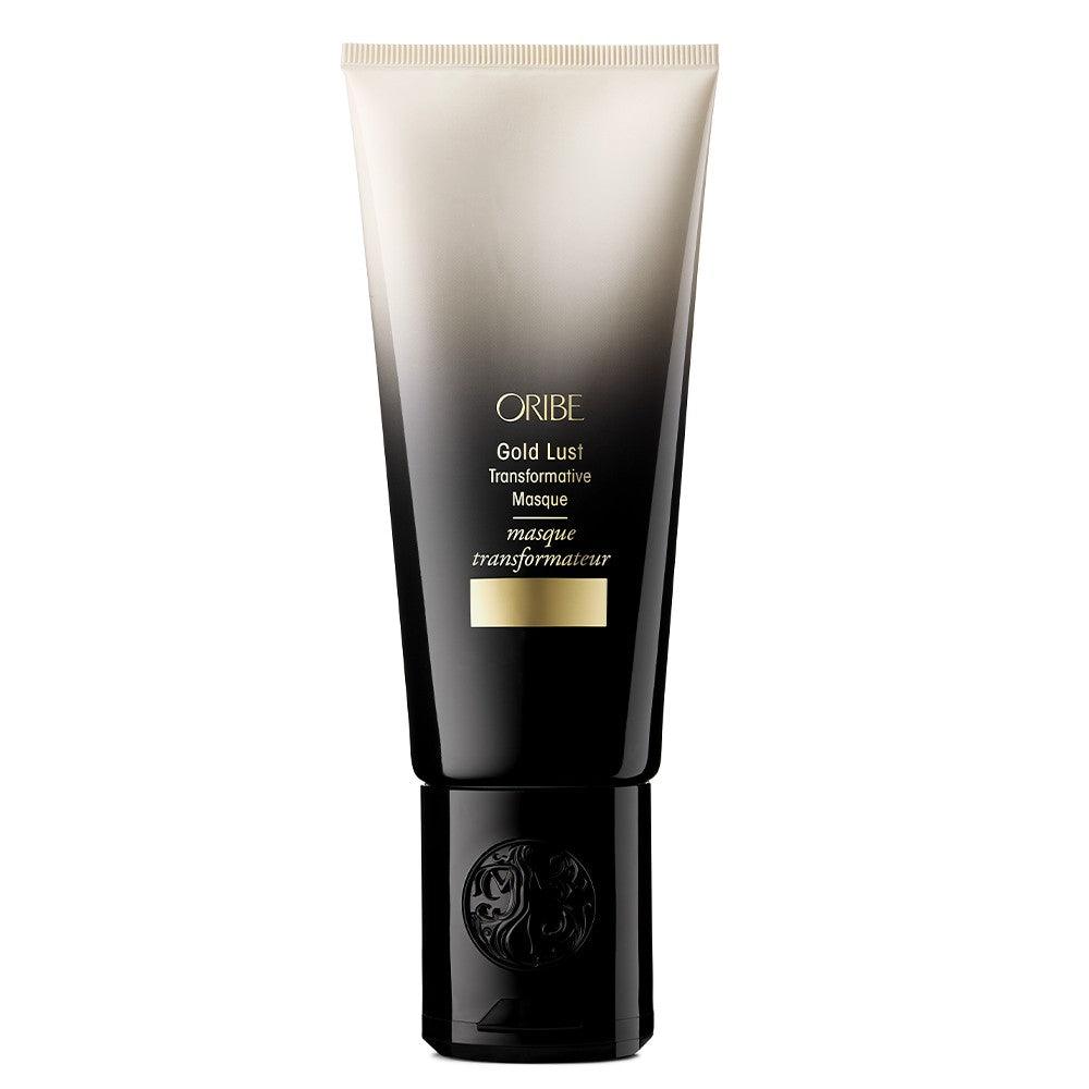 Oribe Gold Lust Transformative Masque tube for luxurious hair care.