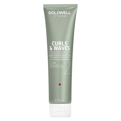 Goldwell Curls & Waves Curl Control Moisturizing Curl Cream tube, 150ml, designed for enhancing and defining curls.