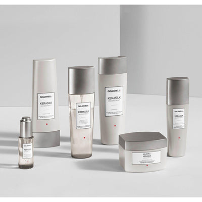 Goldwell Kerasilk hair care products including Intensive Repair Mask, designed for dry and damaged hair restoration.