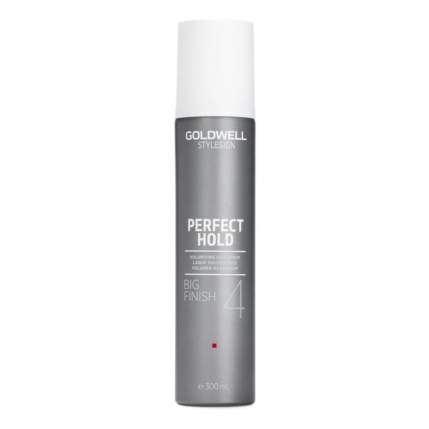 Goldwell Stylesign Perfect Hold Big Finish Volumizing Hairspray 300ml, offering strong hold and humidity protection.