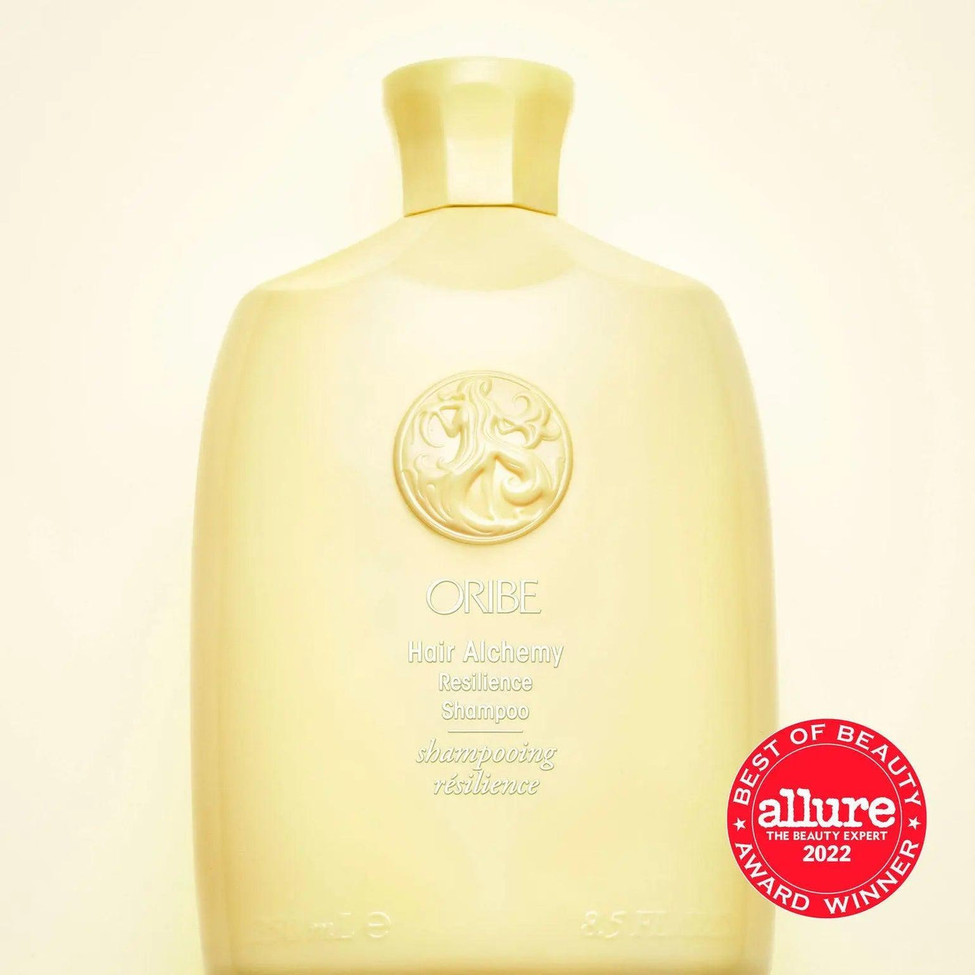 Oribe Hair Alchemy Resilience Shampoo bottle, best of beauty award winner for strengthening weak hair.