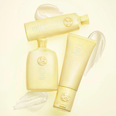 Hair Alchemy Resilience Shampoo bottles with creamy product on a light background, ideal for nourishing weak hair.