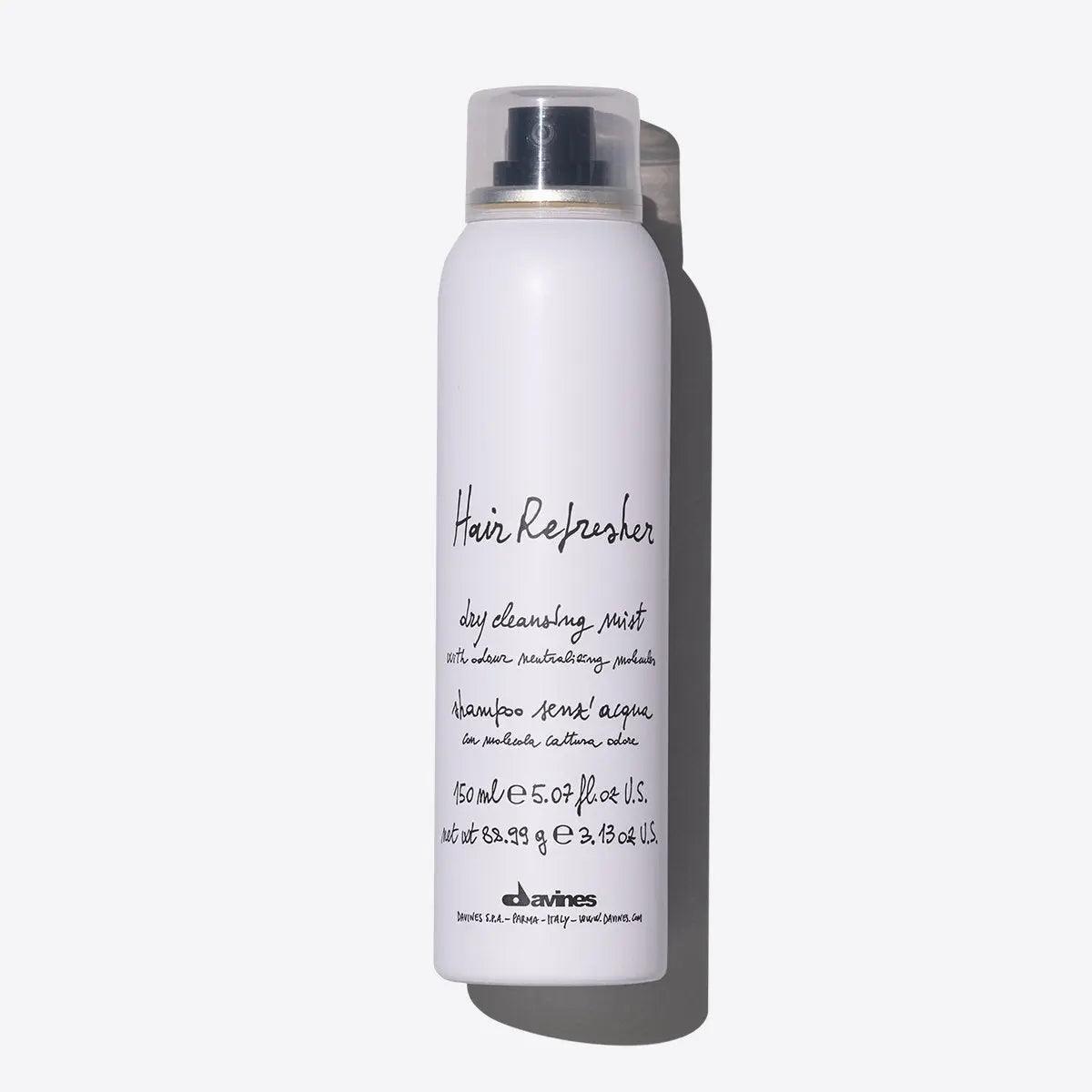 Davines Hair Refresher Dry Cleansing Mist 150ml bottle for quick hair refresh without water, suitable for all hair types.