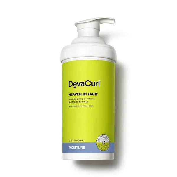 DevaCurl Heaven In Hair® Moisturizing Deep Conditioner bottle for hydrating and defining dry curls.