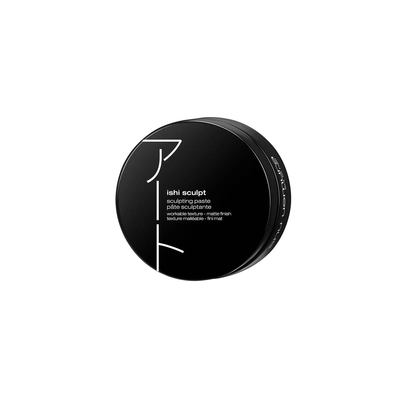 Shu Uemura Ishi Sculpt hair wax container for versatile, long-lasting hairstyles suitable for all hair types.