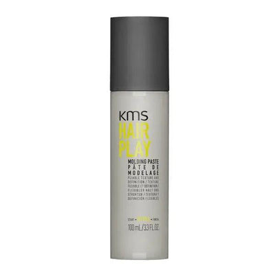 KMS Hairplay Molding Paste in a sleek bottle, providing texture and pliable hold for medium to coarse hair types.