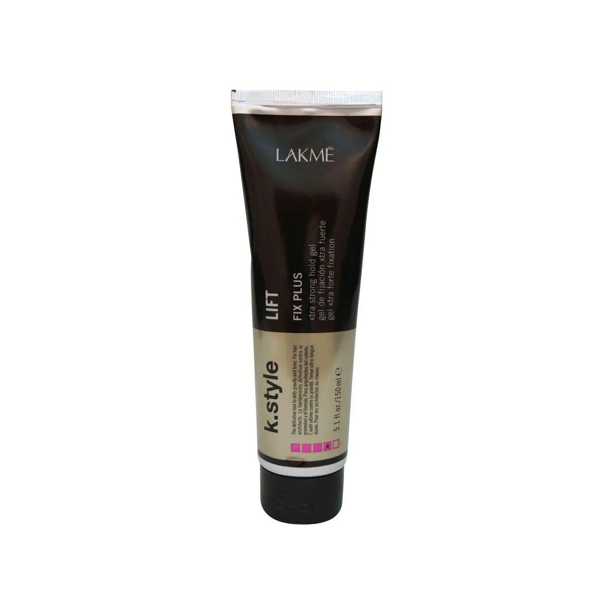 Lakme Lift Xtra Strong Hold Gel tube for ultimate hair styling and long-lasting lift with antioxidant protection.