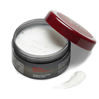 Lock Stock & Barrel Ruck Matte Putty 3.53 oz in jar, showcasing a firm hold styling product for messy textured styles.
