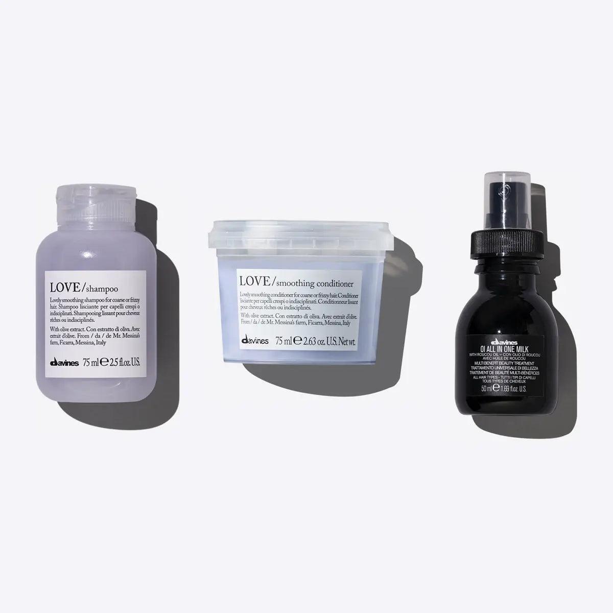 LOVE SMOOTHING + OI SIGNATURE TRAVEL SET Davines Boutique Deauville