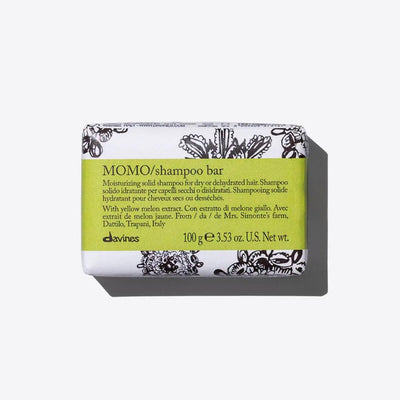 "Davines MOMO Moisturizing Shampoo Bar for Dry or Dehydrated Hair with Yellow Melon Extract - 100g"