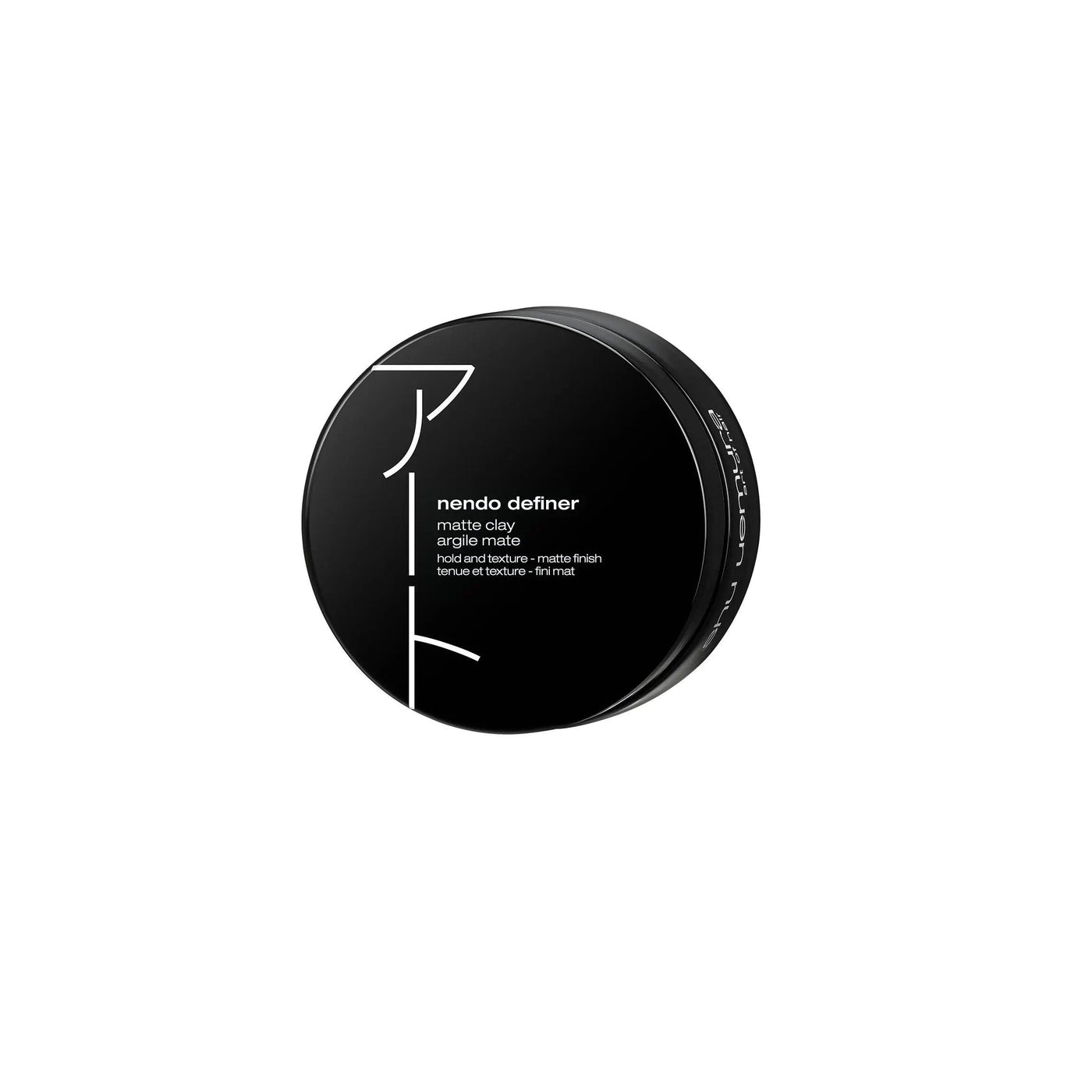 Nendo Definer Matte Clay sculpting pomade for thick, coarse hair, enhancing definition and texture in a sleek black container.