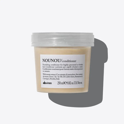 Nourishing Davines conditioner for highly processed or brittle hair, 250ml.