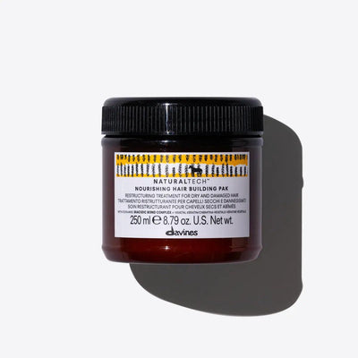 Davines Nourishing Hair Building Pak, 250 ml restructuring mask for soft, shiny, and nourished hair.