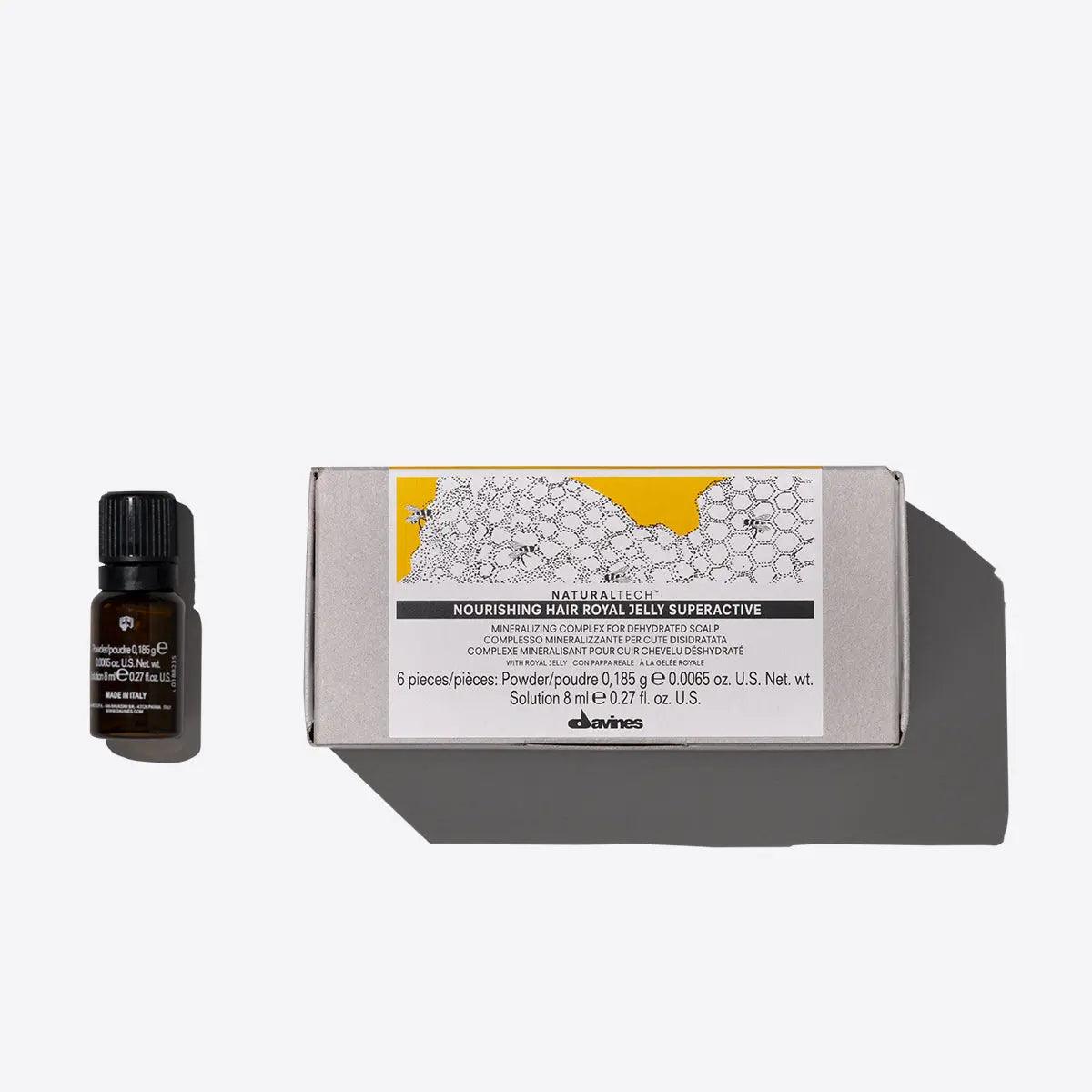 Nourishing Hair Royal Jelly Superactive product box and bottle for scalp nourishment and hydration.