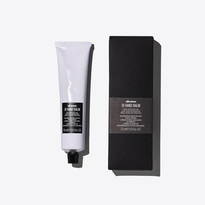 OI hand balm tube and box packaging for moisturizing and nourishing hand cream.