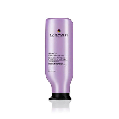 Pureology Hydrate Conditioner bottle, sulfate-free formula for moisturizing and nourishing color-treated hair.