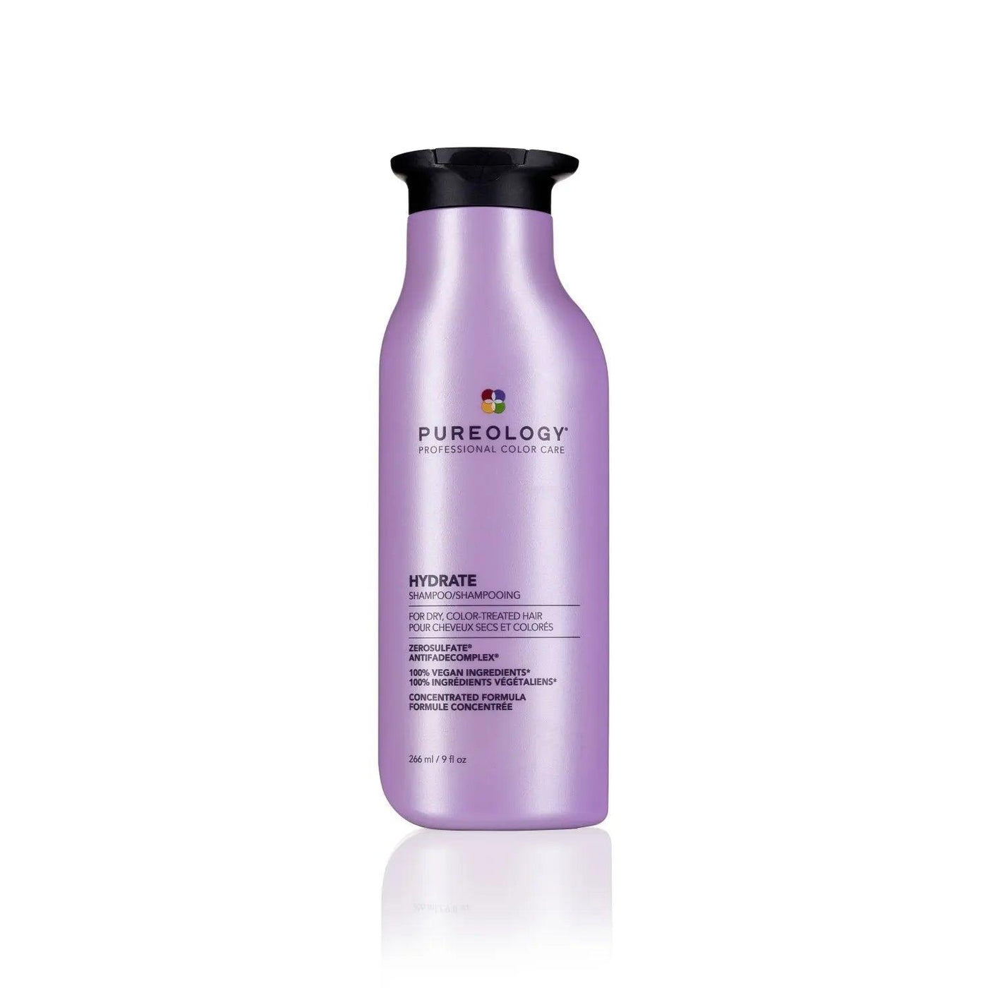 Pureology Hydrate Shampoo bottle for color-treated and dry hair, sulfate-free, moisturizing formula.