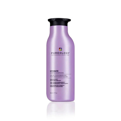 Pureology Hydrate Shampoo bottle for color-treated and dry hair, sulfate-free, moisturizing formula.
