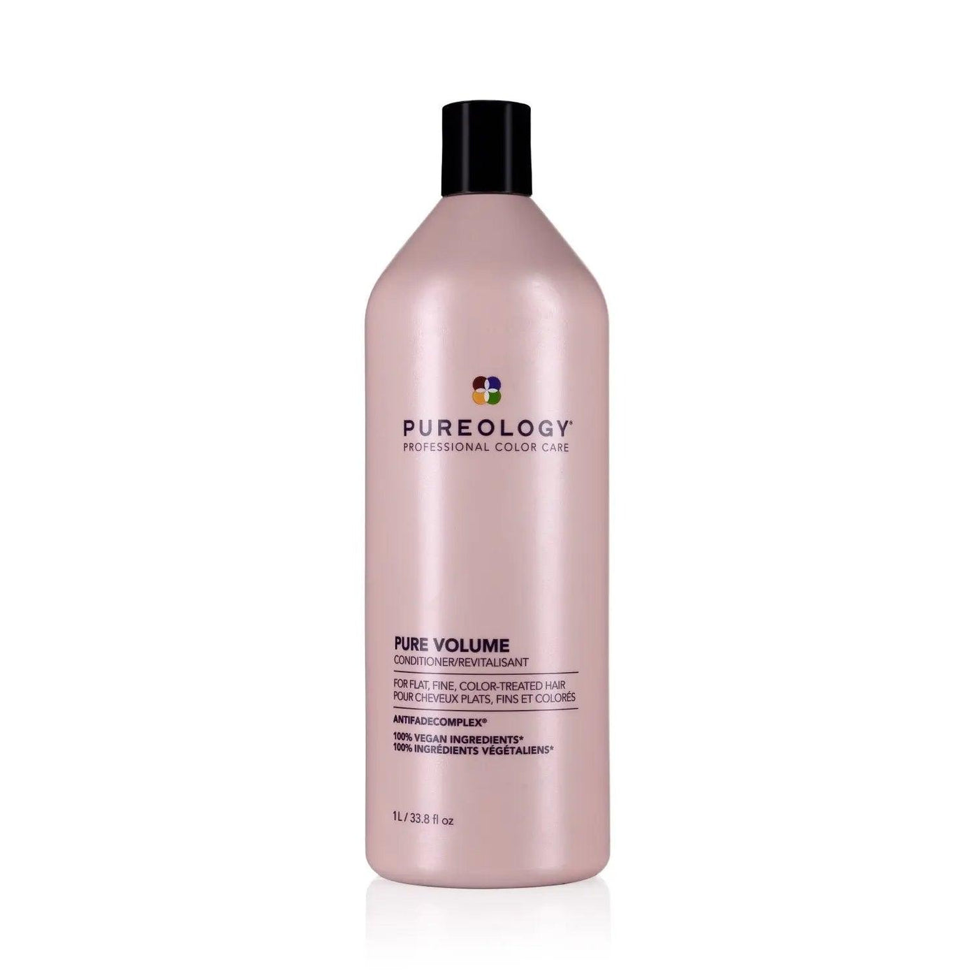 Pureology Pure Volume Conditioner for fine hair, lightweight volume, and shine in a sleek bottle.
