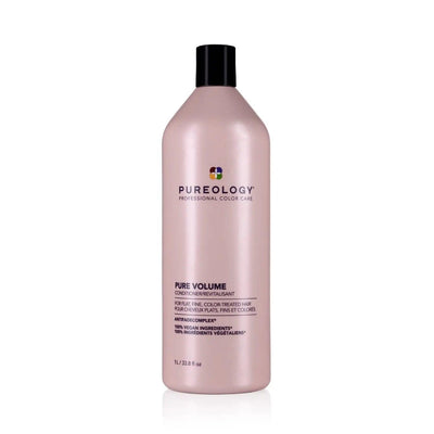 Pureology Pure Volume Conditioner for fine hair, lightweight volume, and shine in a sleek bottle.