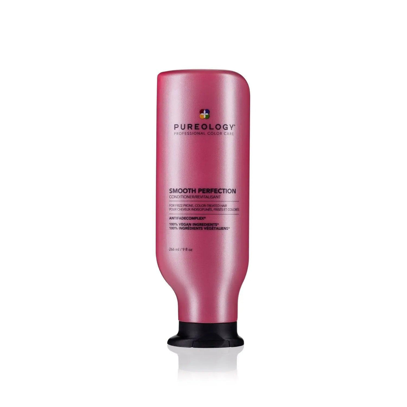 Pureology Smooth Perfection Conditioner bottle for color-treated hair, enhancing manageability and providing a smoothing finish.