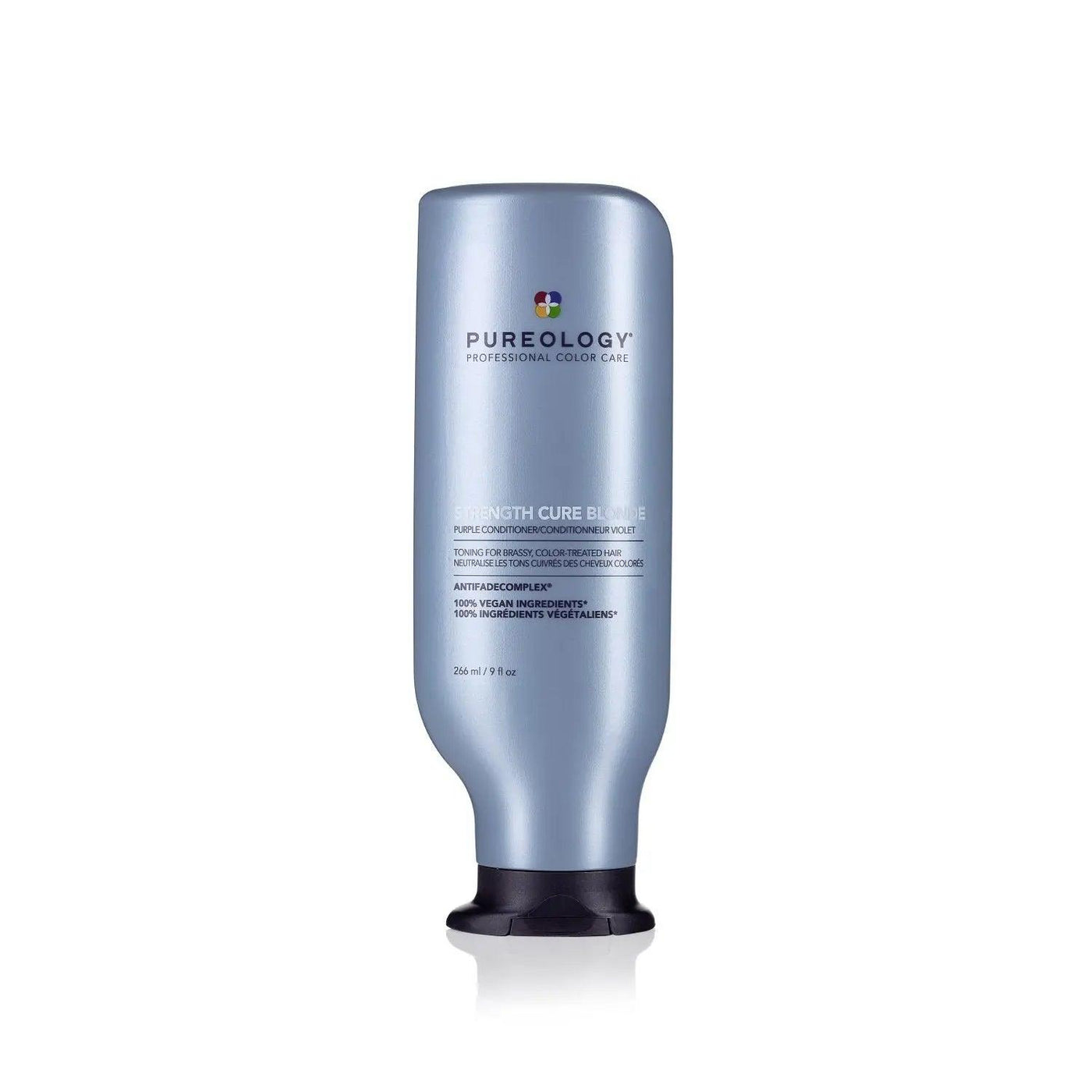 Pureology Strength Cure Best Blonde Conditioner bottle for nourishing and toning blonde hair, featuring violet pigments and Antifade Complex.