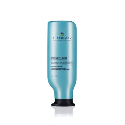 Pureology Strength Cure Conditioner for damaged hair, featuring Asta-Repair and antioxidants for hair repair.