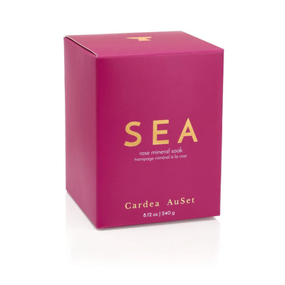 Rose Mineral Soak Box by Cardea AuSet in Pink Packaging