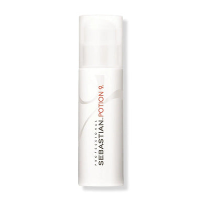 Sebastian Potion 9 leave-in conditioner restores shine and manageability with 9 botanical extracts for nourished hair.