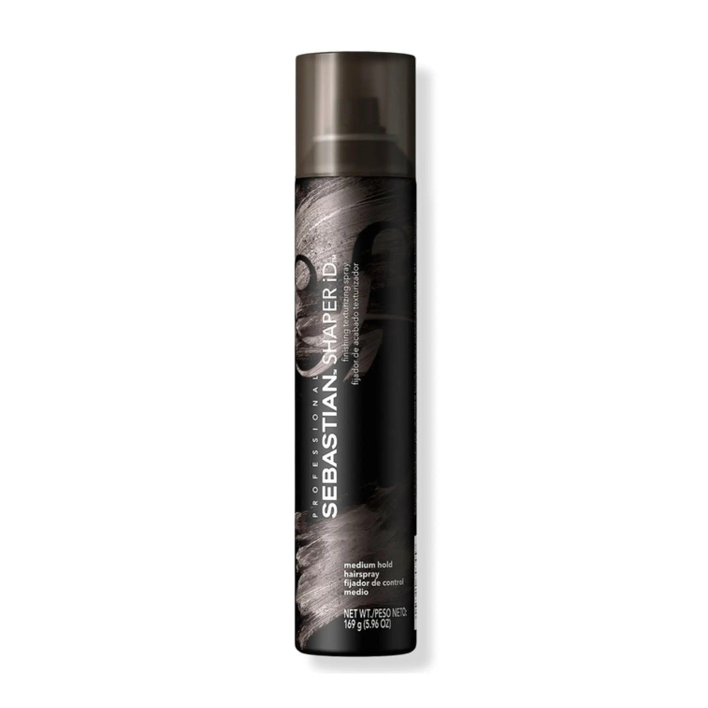 Sebastian Professional Shaper iD medium hold spray for workable texture, humidity resistance, and UV protection.