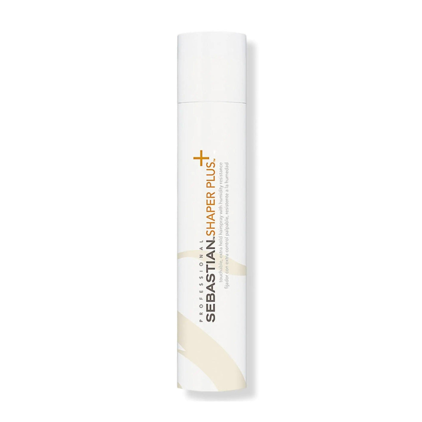 Sebastian Shaper Plus Extra Hold Hairspray for 24-hour control, touchable strong hold, and humidity resistance.