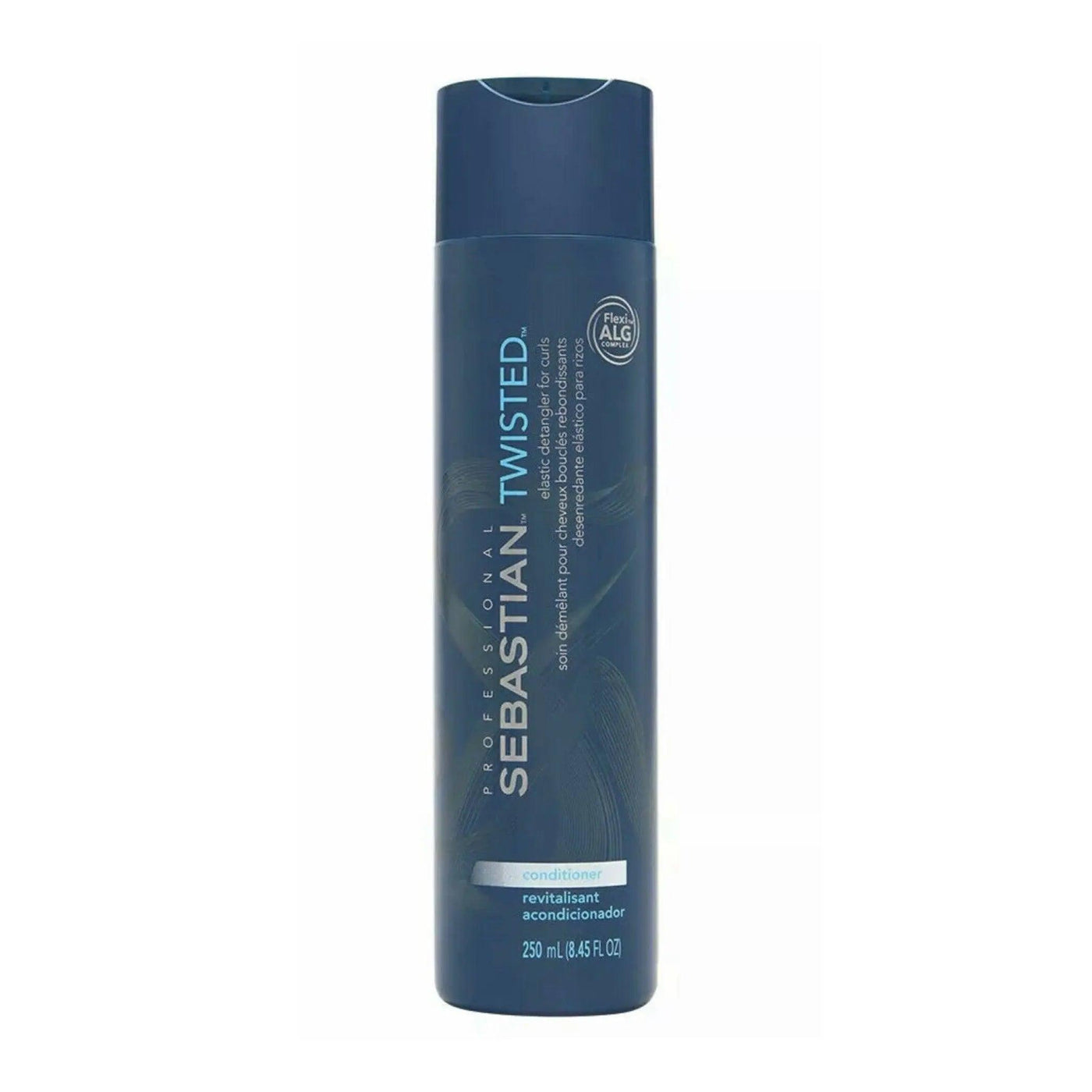 Sebastian Twisted Detangler curl conditioner bottle with Flexi Alg™ Complex for moisture and elasticity in curls.