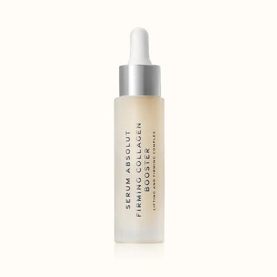 Serum Absolut Firming Booster in glass dropper bottle for youthful skin, enriched with peptides and vitamins.