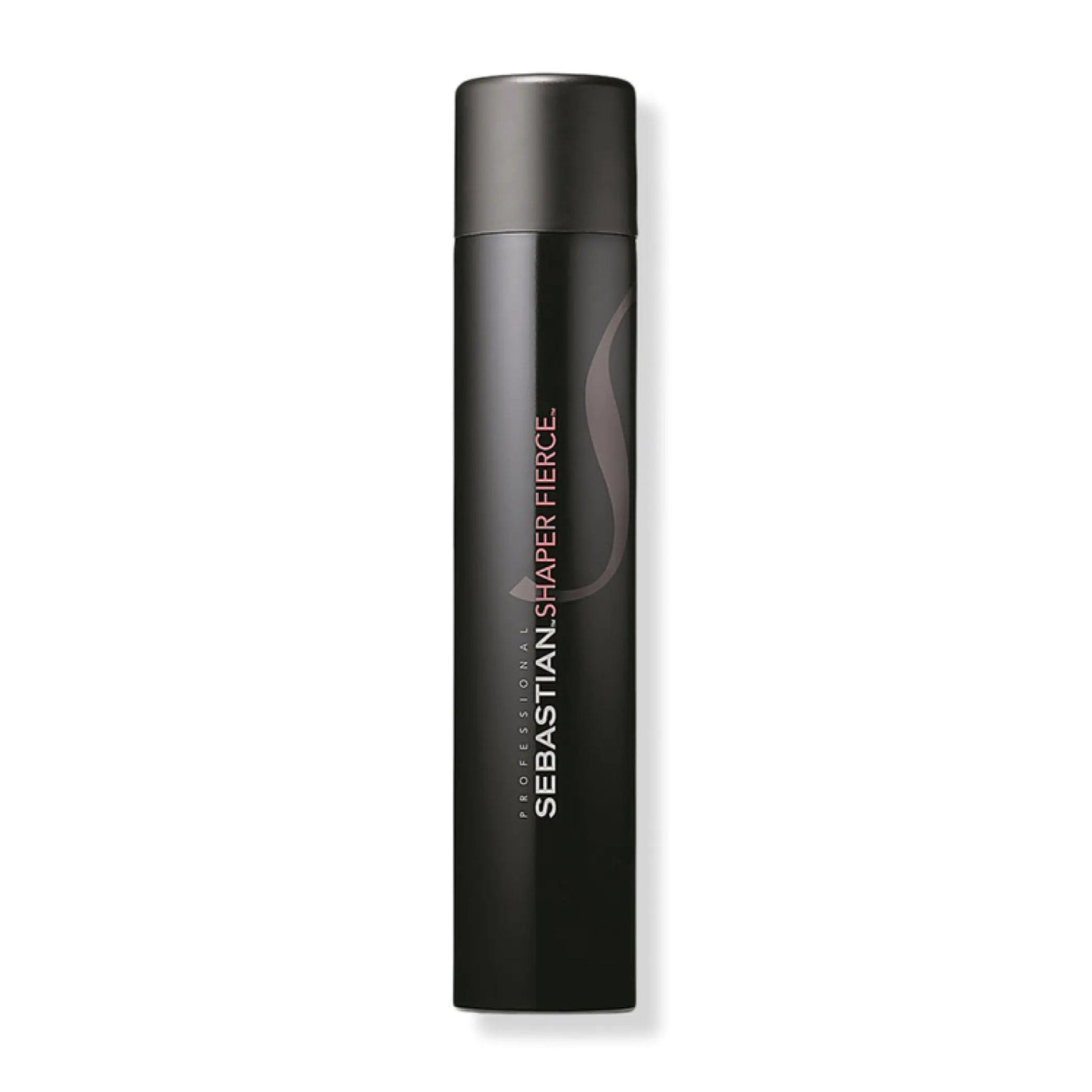 Sebastian Shaper Fierce hairspray sleek black bottle for ultra-firm hold and all-day hair styling.