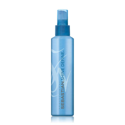 Sebastian Professional Shine Define Spray bottle for adding shine and flexible hold to hair.