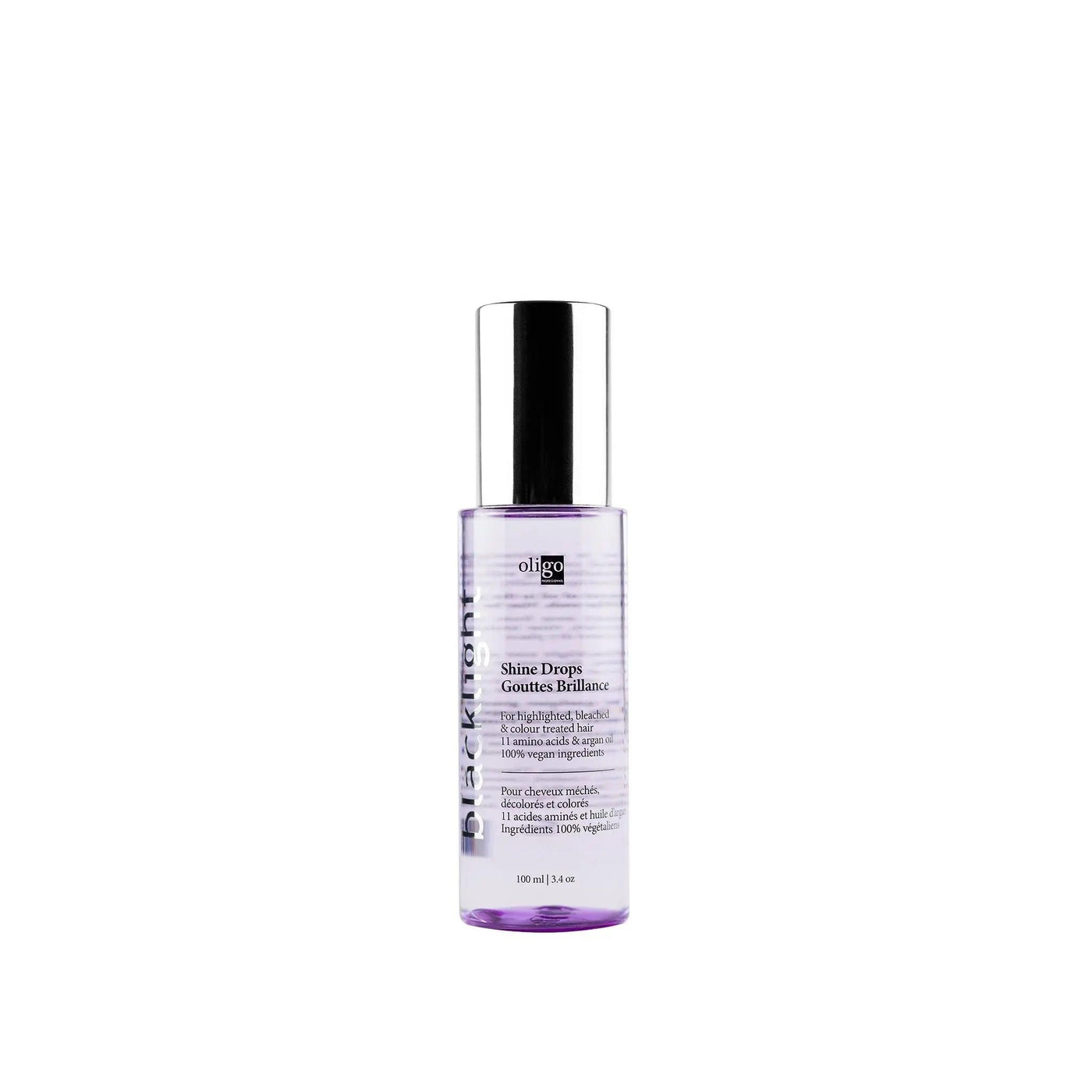 Blacklight Shine Drops oil for highlighted and color-treated hair, providing shine and conditioning in a lightweight formula.