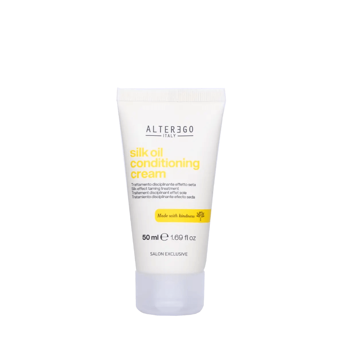 Silk Oil Conditioning Cream by Alter Ego, 50ml tube for nourishing and smoothing unruly, frizzy hair.