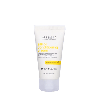 Silk Oil Conditioning Cream by Alter Ego, 50ml tube for nourishing and smoothing unruly, frizzy hair.