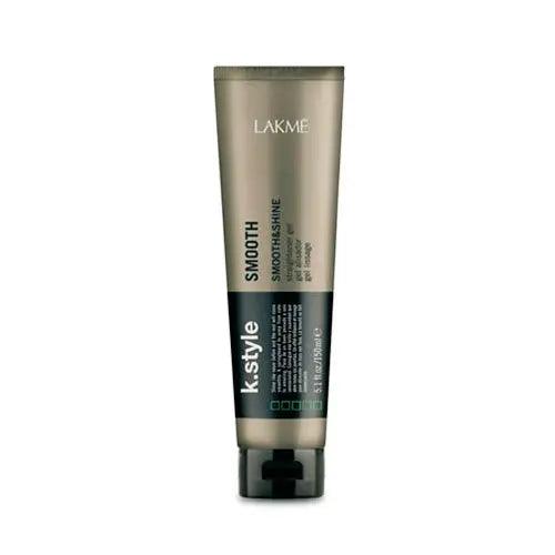 Lakme Smooth Straightener Gel in a tube, featuring thermal protection and an apple-lily fragrance for smooth, controlled hair styling.