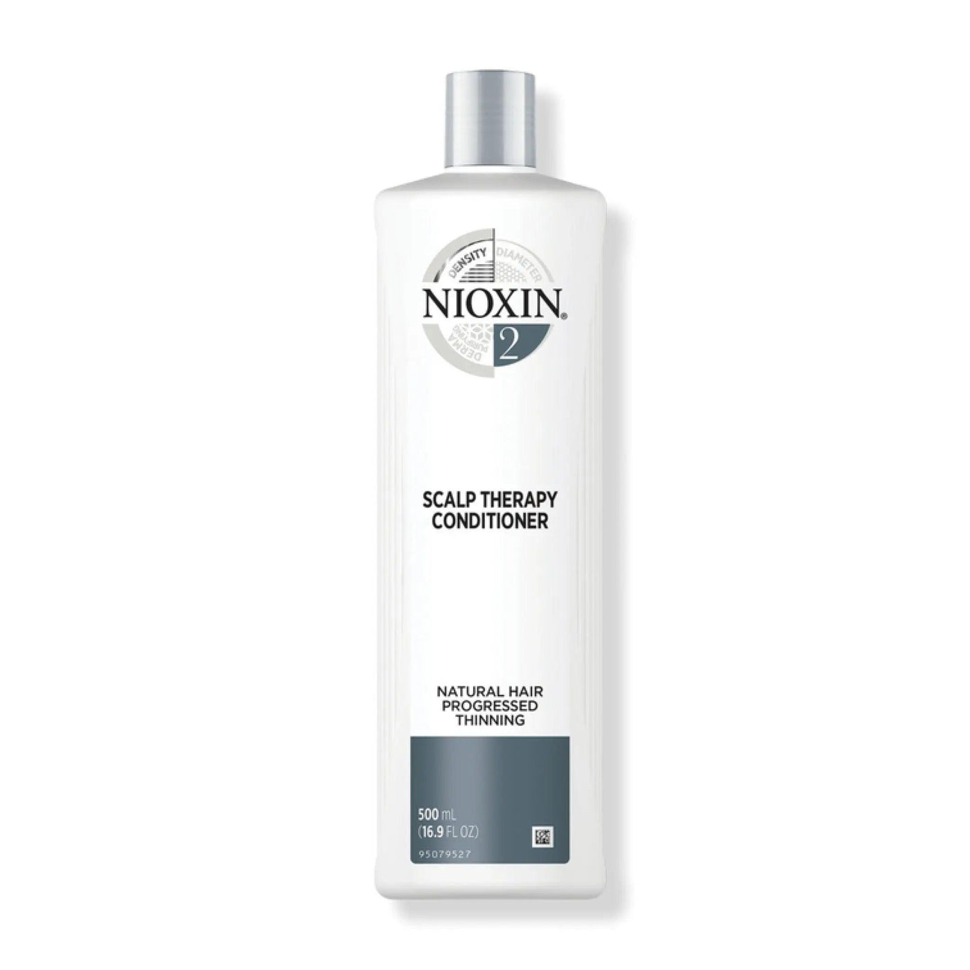 Nioxin System 2 Scalp Therapy Conditioner for fine, natural hair with progressed thinning, 500ml bottle.