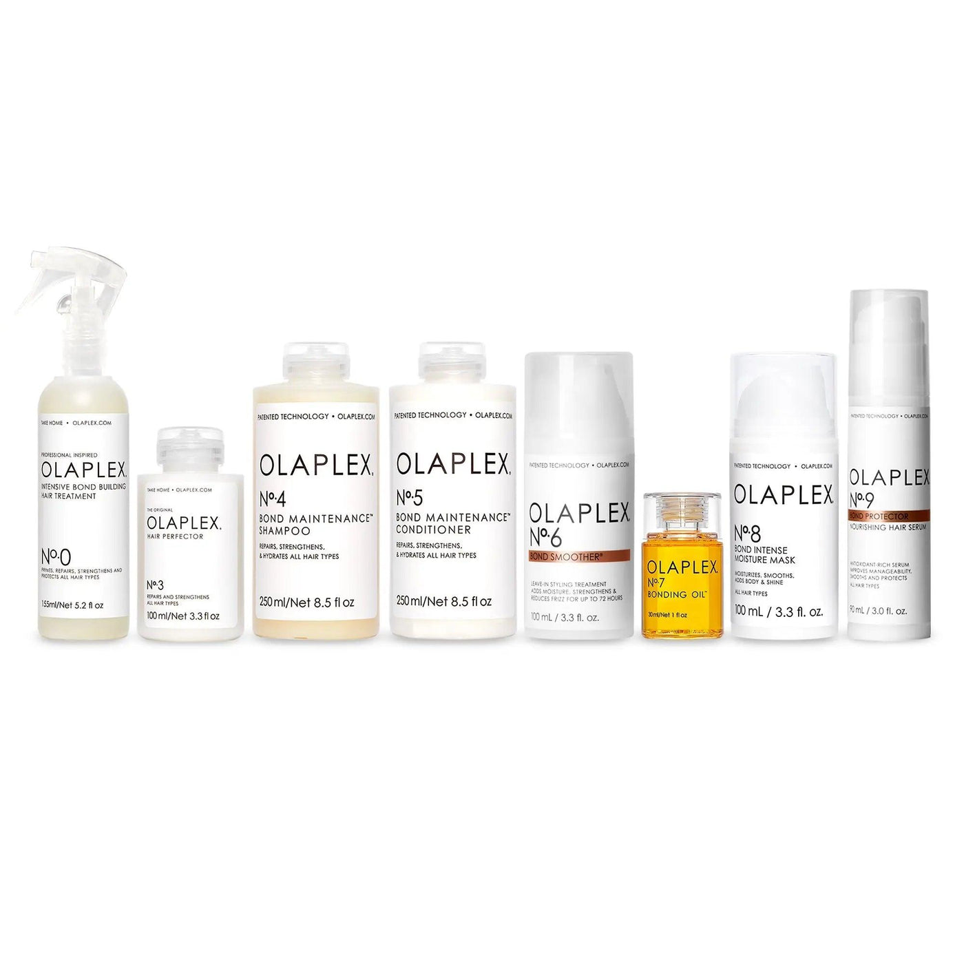 Complete Hair Repair System featuring full size OLAPLEX products, including bond building treatments and conditioners.
