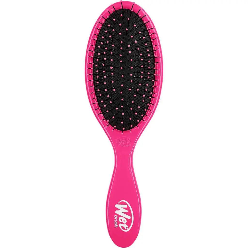 The Wet Brush Original Detangler in vibrant pink, designed for painless detangling of wet or dry hair.