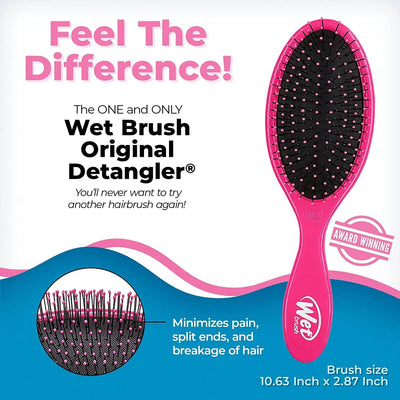 Original Wet Brush Detangler featuring intelliflex bristles; minimizes pain, split ends, and breakage for all hair types.