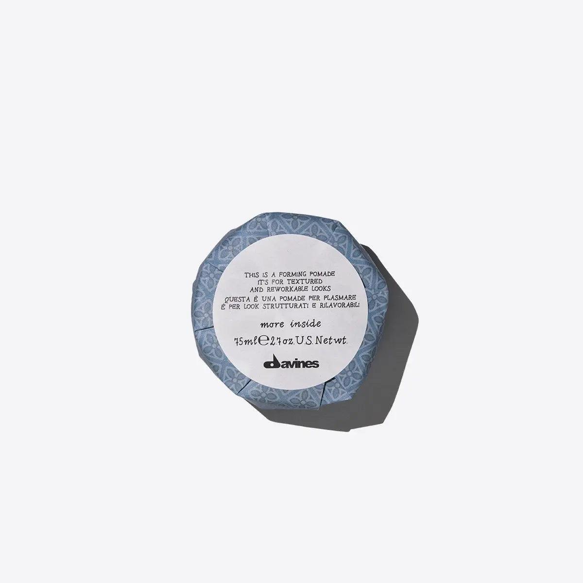 Davines More Inside Forming Pomade 75ml styling product for flexible hold in blue packaging